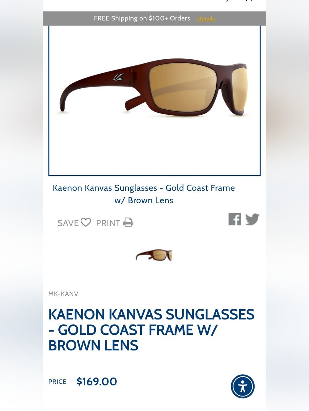 Landfall Gold Coast Sunglasses with Brown-Gold Mirror Lens